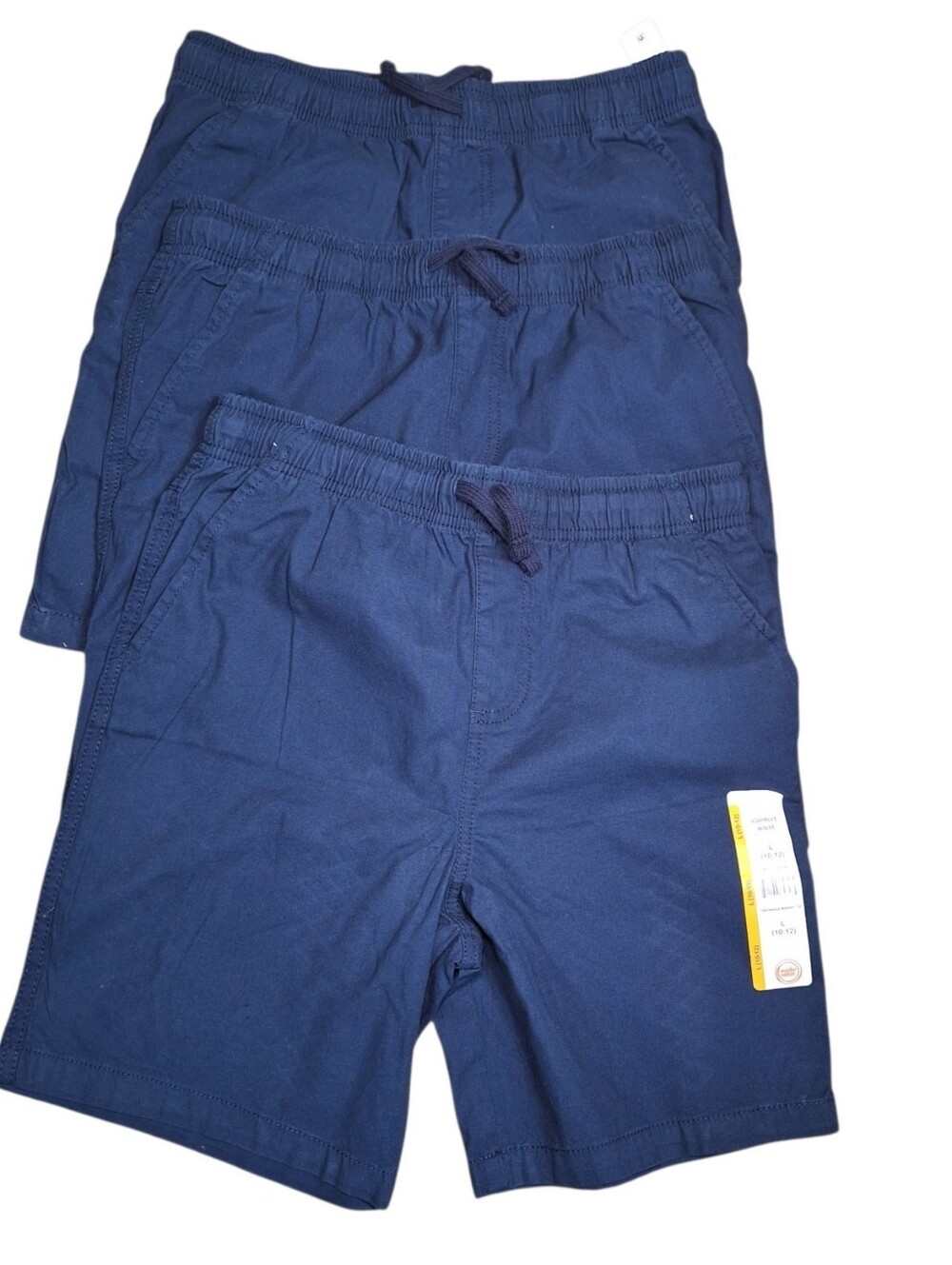 Wonder Nation Boys Pull-On Shorts Bundle Size 10/12 Large Navy NWT 3 Pairs